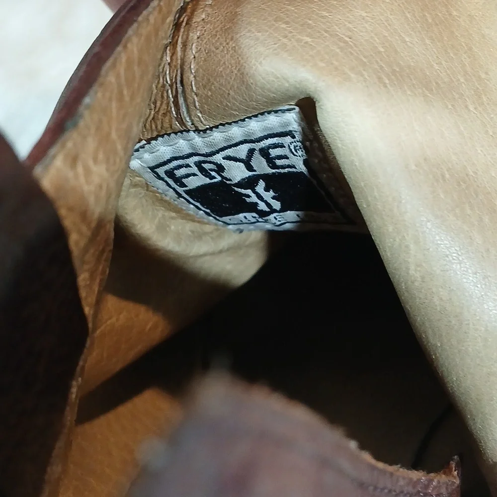 Frye Rich Brown Leather Ankle Booties Women's Sz 8.5 - Picture 10 of 12